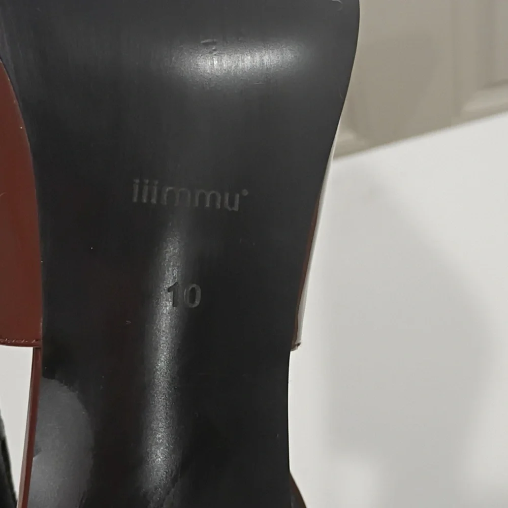 Iiimmu Chic Brown Slingback Heels Size 10 - Picture 10 of 14